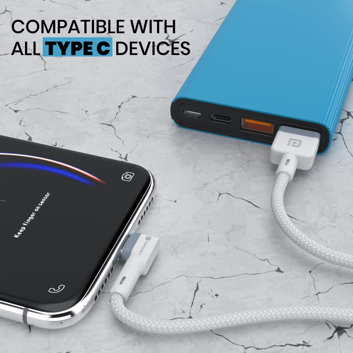 Portronics Konnect L POR-1403 Fast Charging 3A Type-C
