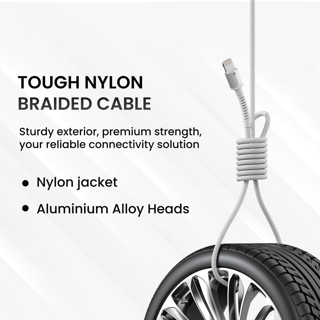 Portronics Konnect X Type C to 8-Pin 27W Fast Charging Cable