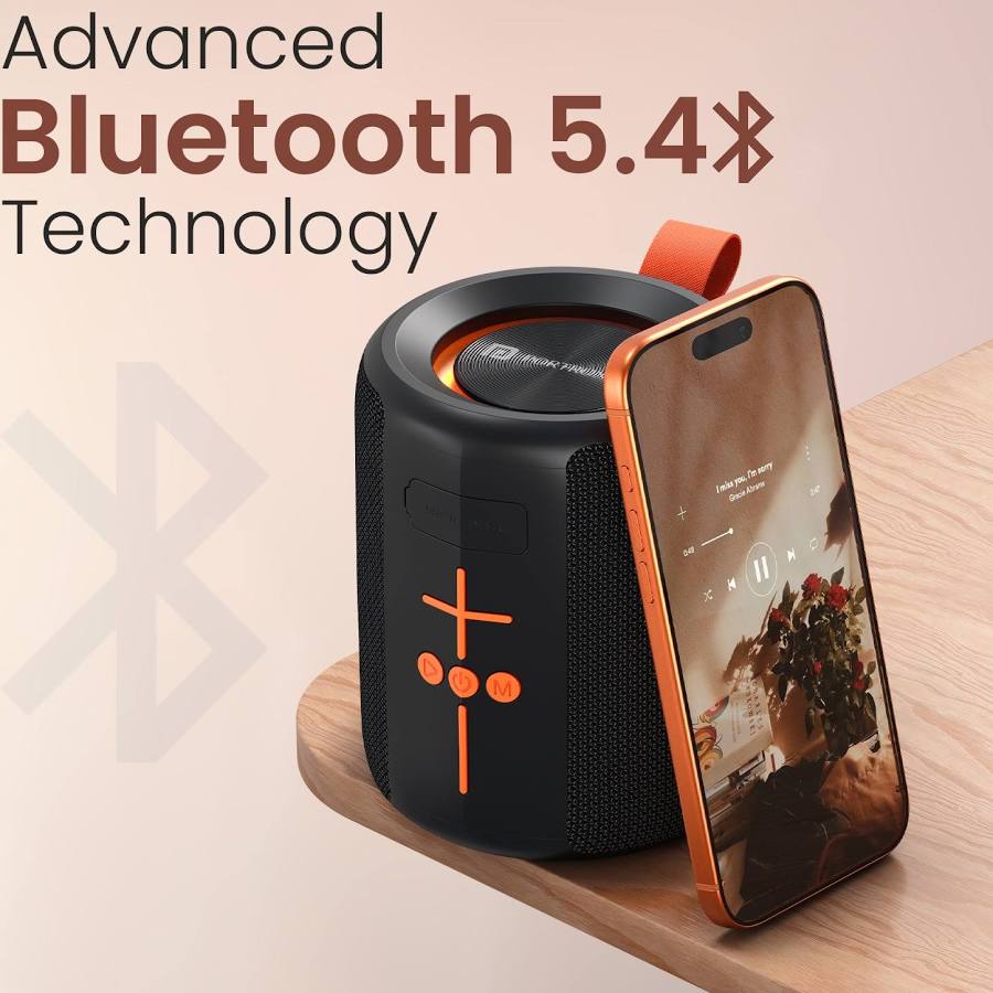 Portronics SONO 10W Portable Bluetooth Speaker with HD Sound, Passive Radiator Bass, RGB LED Lights, TWS Mode, Bluetooth 5.4
