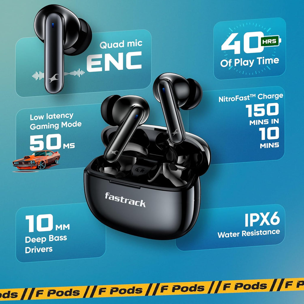 Fastrack Fpods Fx101 BT 5.4 TWS Earbuds