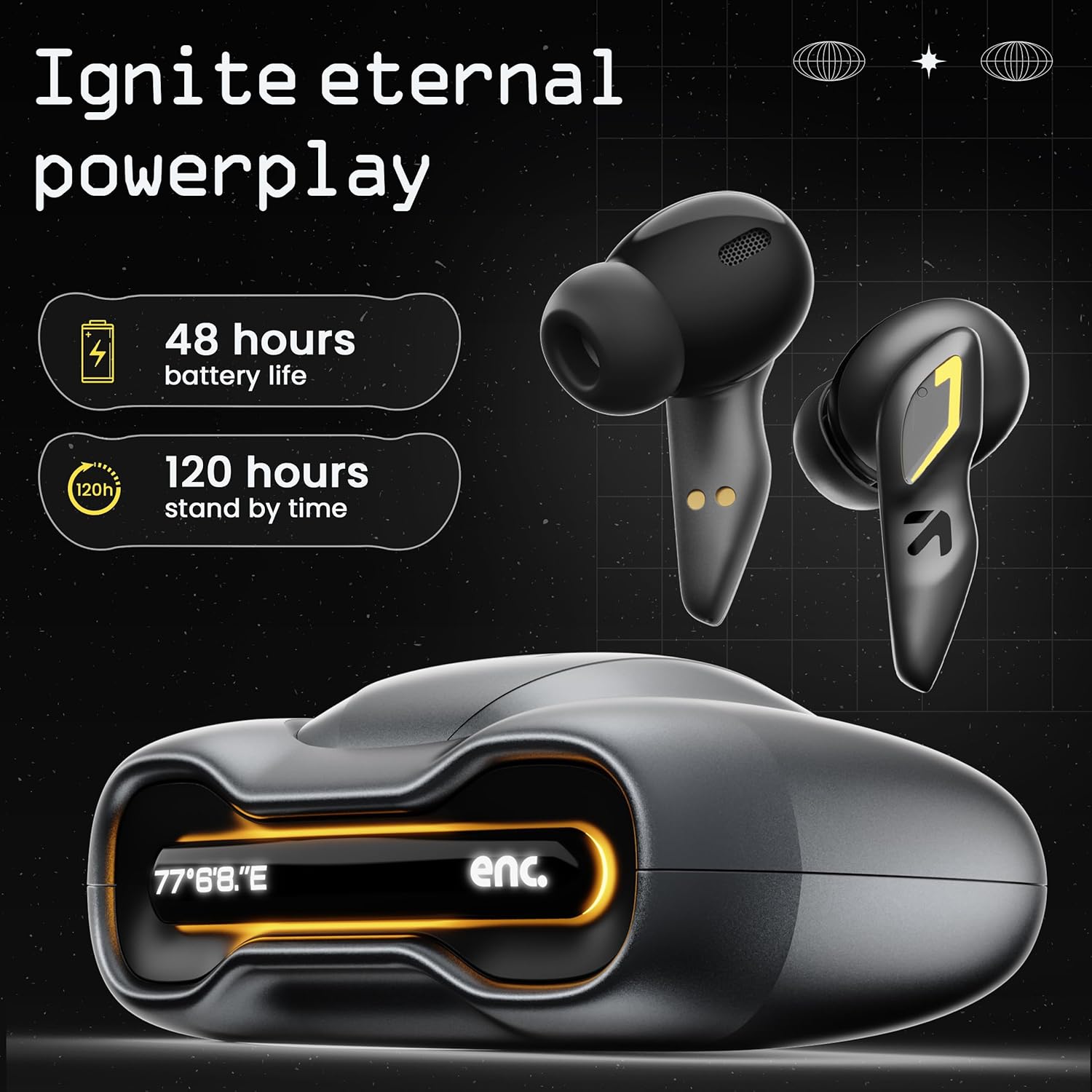 GOBOULT Astra Truly Wireless in Ear Earbuds with 48H Playtime Gray