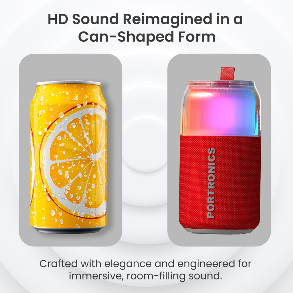 Portronics 10W Talk Six Can-Shaped Portable Bluetooth Speaker
