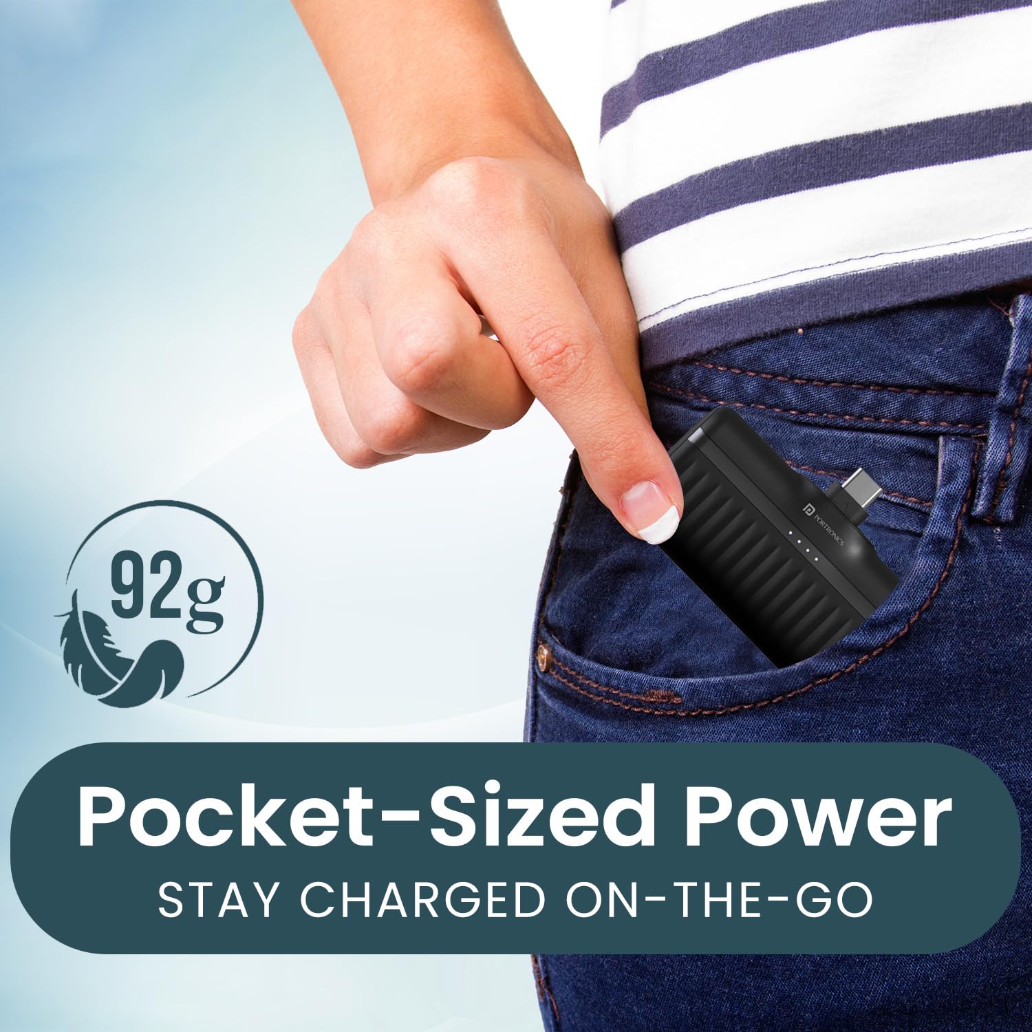 Portronics Power Pebble 5000mAh 20W Fast Charging