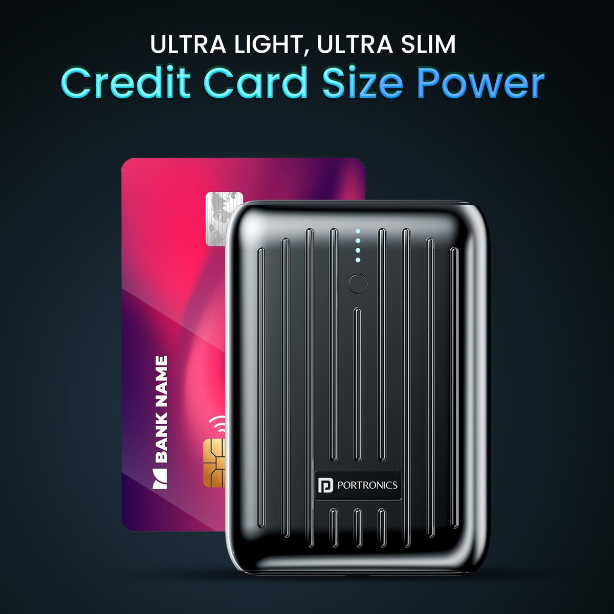 Portronics Zapcell 10k 10000mAh 22.5W Pocket Size