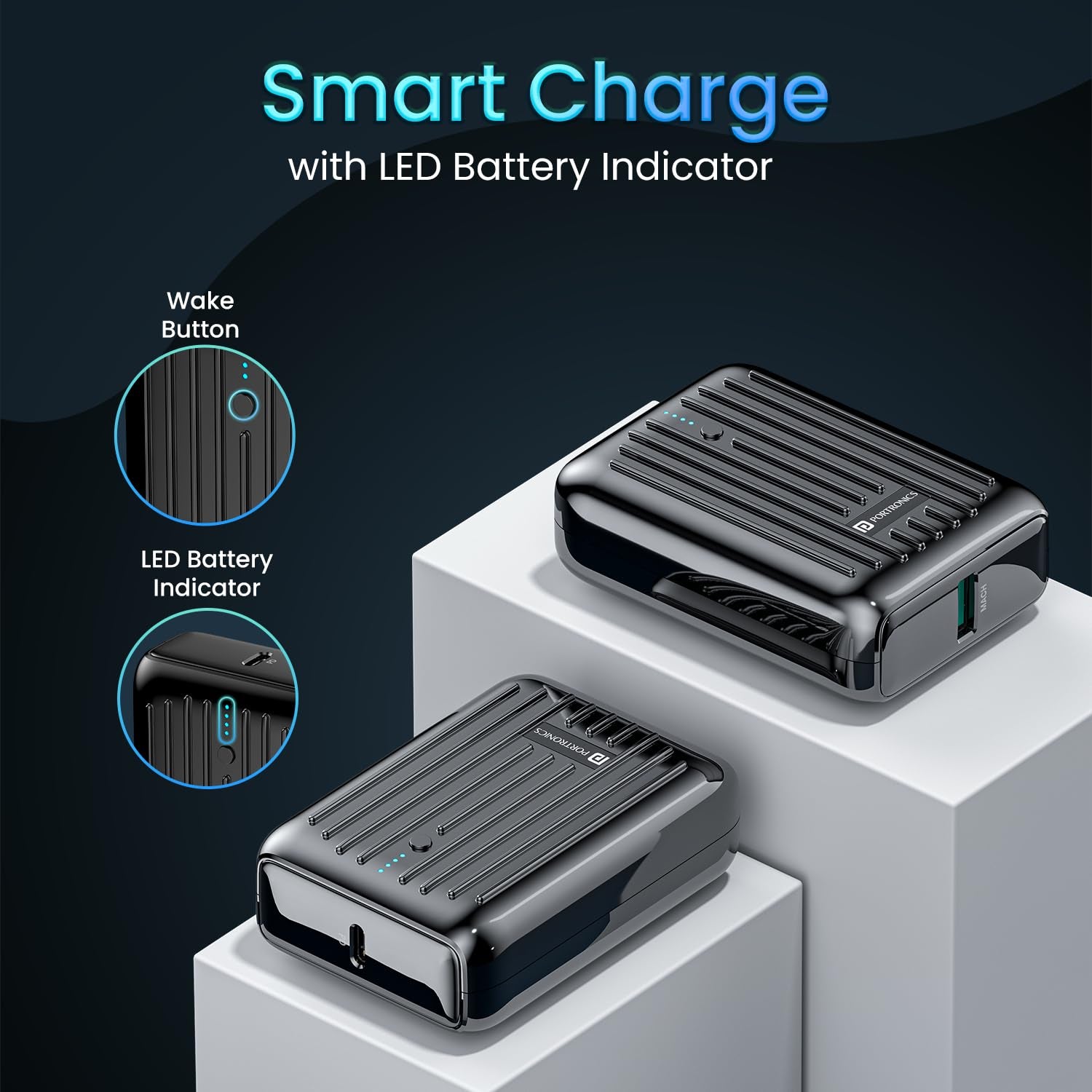 Portronics Zapcell 10k 10000mAh 22.5W Pocket Size
