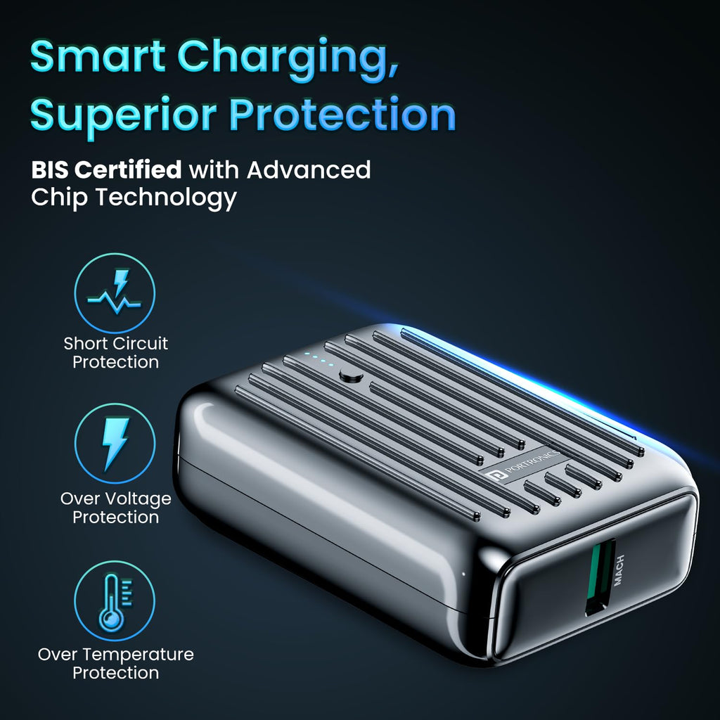 Portronics Zapcell 10k 10000mAh 22.5W Pocket Size