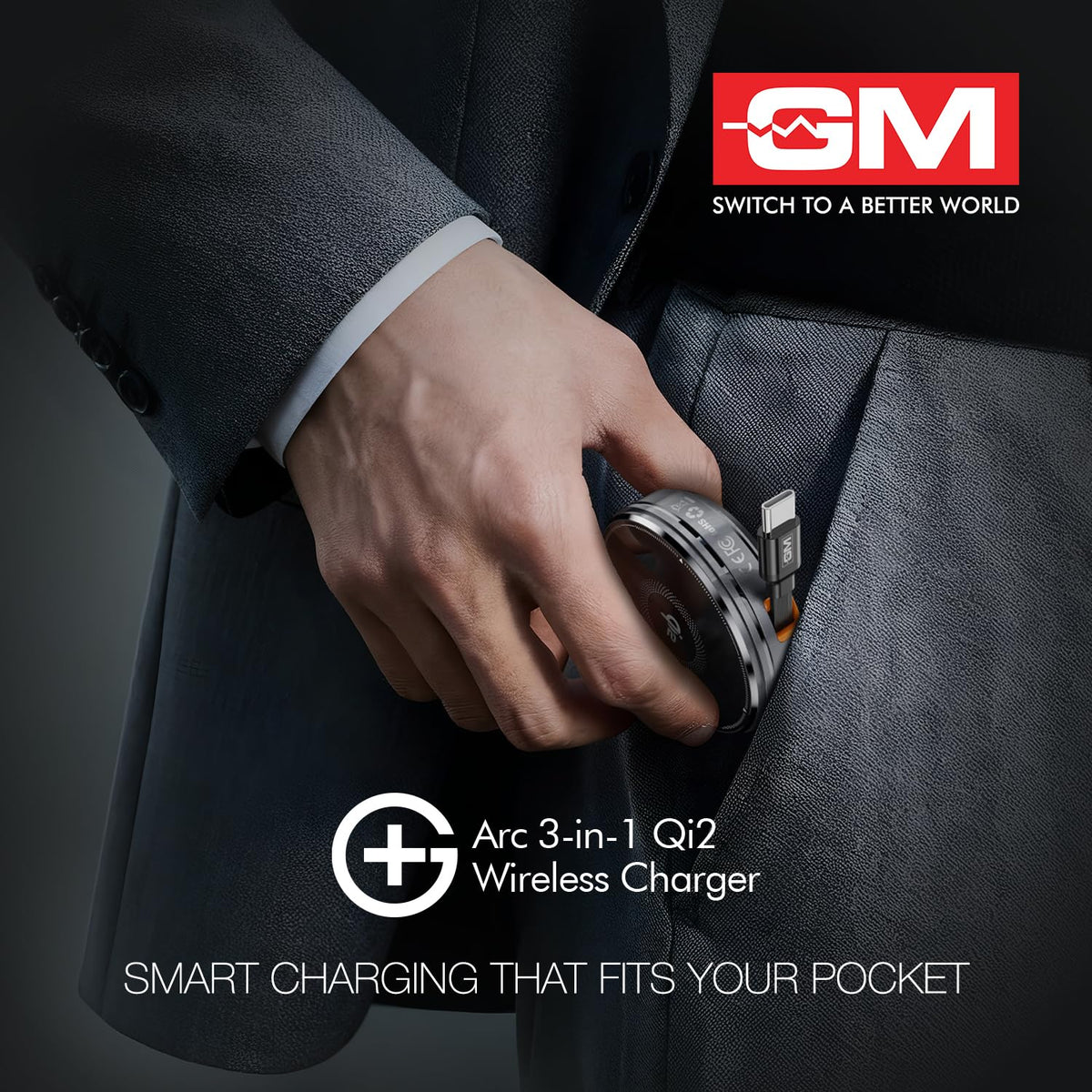 GM G+ Arc Wireless Charger | 15W Fast Charging