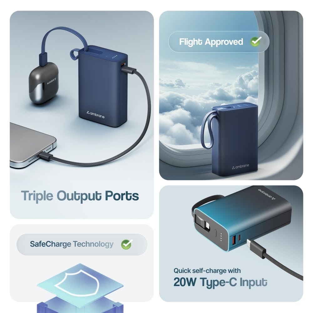 Ambrane 20000mAh Small Pocket Size Powerbank