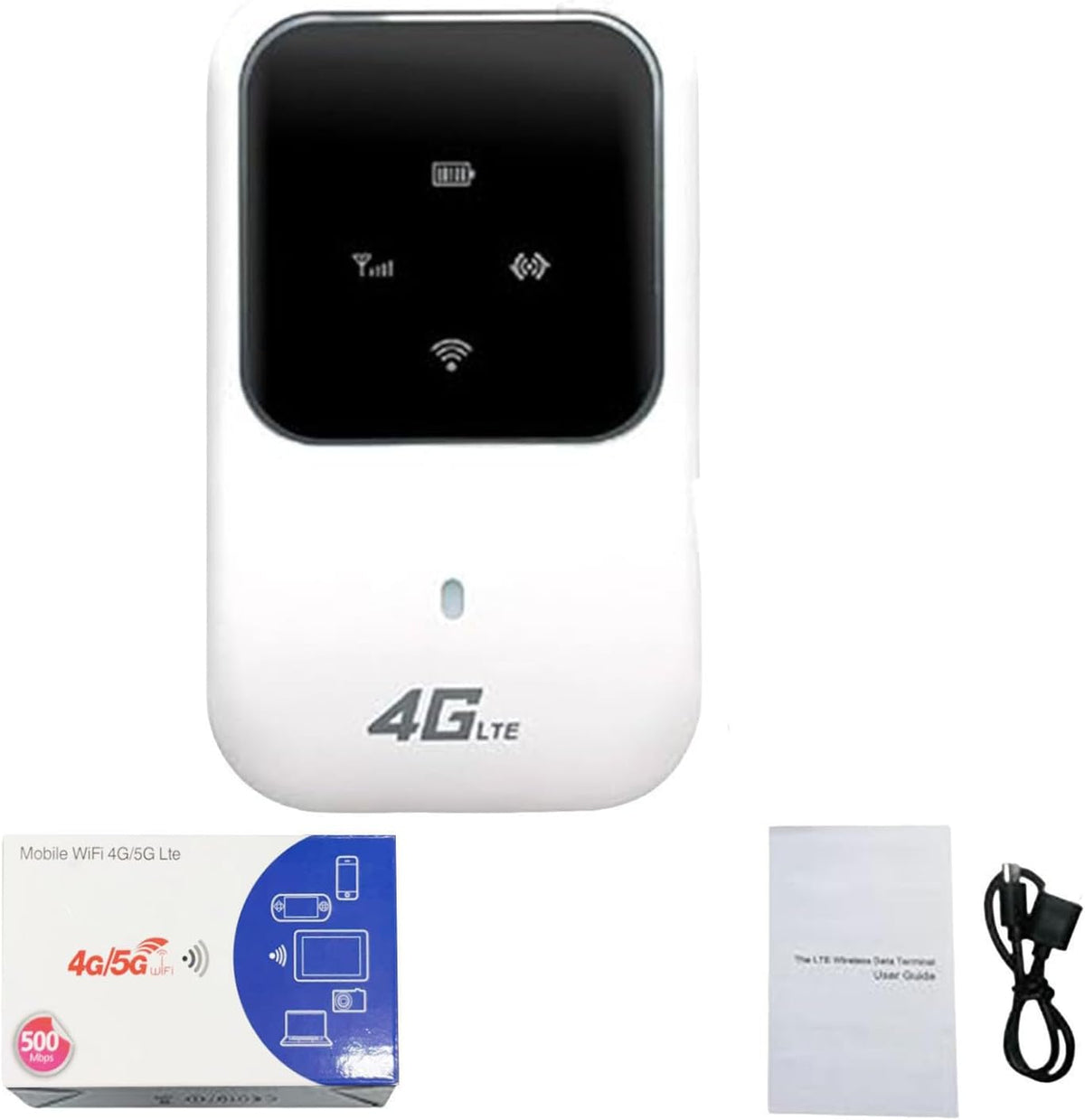 Portable WiFi Router, 4G/LTE, 150 Mbps, 2400 mAh Battery