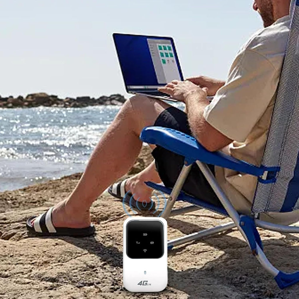 Portable WiFi Router, 4G/LTE, 150 Mbps, 2400 mAh Battery