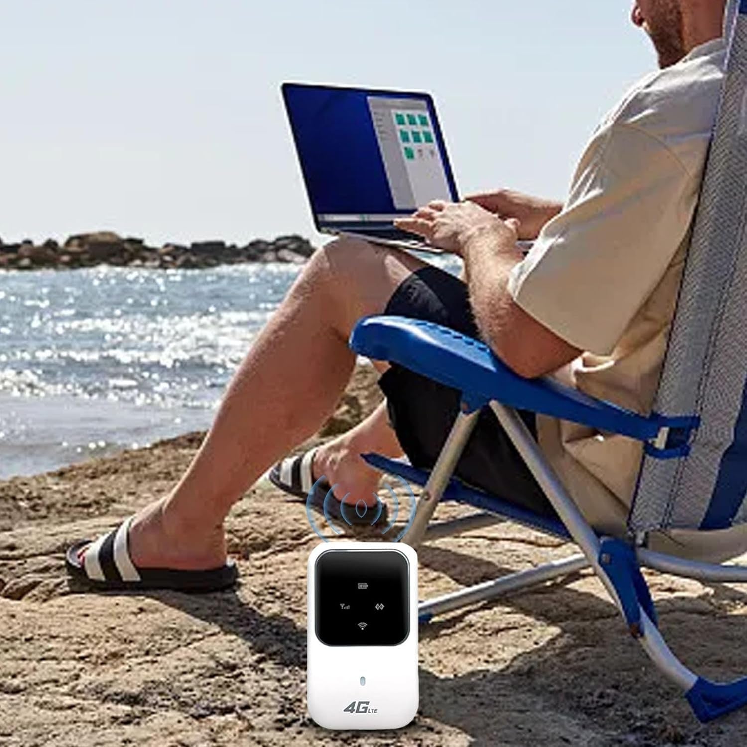 Portable WiFi Router, 4G/LTE, 150 Mbps, 2400 mAh Battery