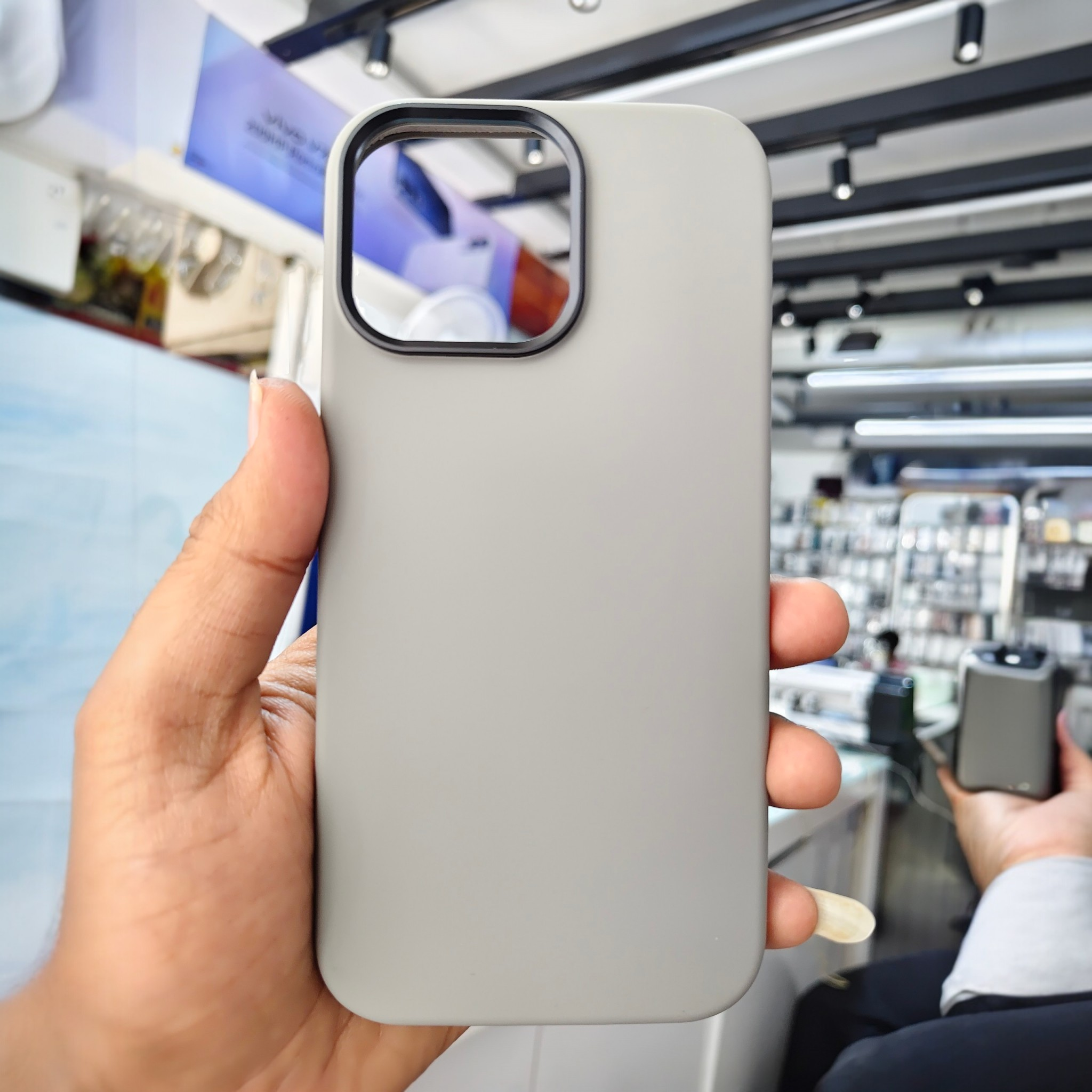 Luxury Matte Silicon Case With Metal Camera Ring Protection Tpu