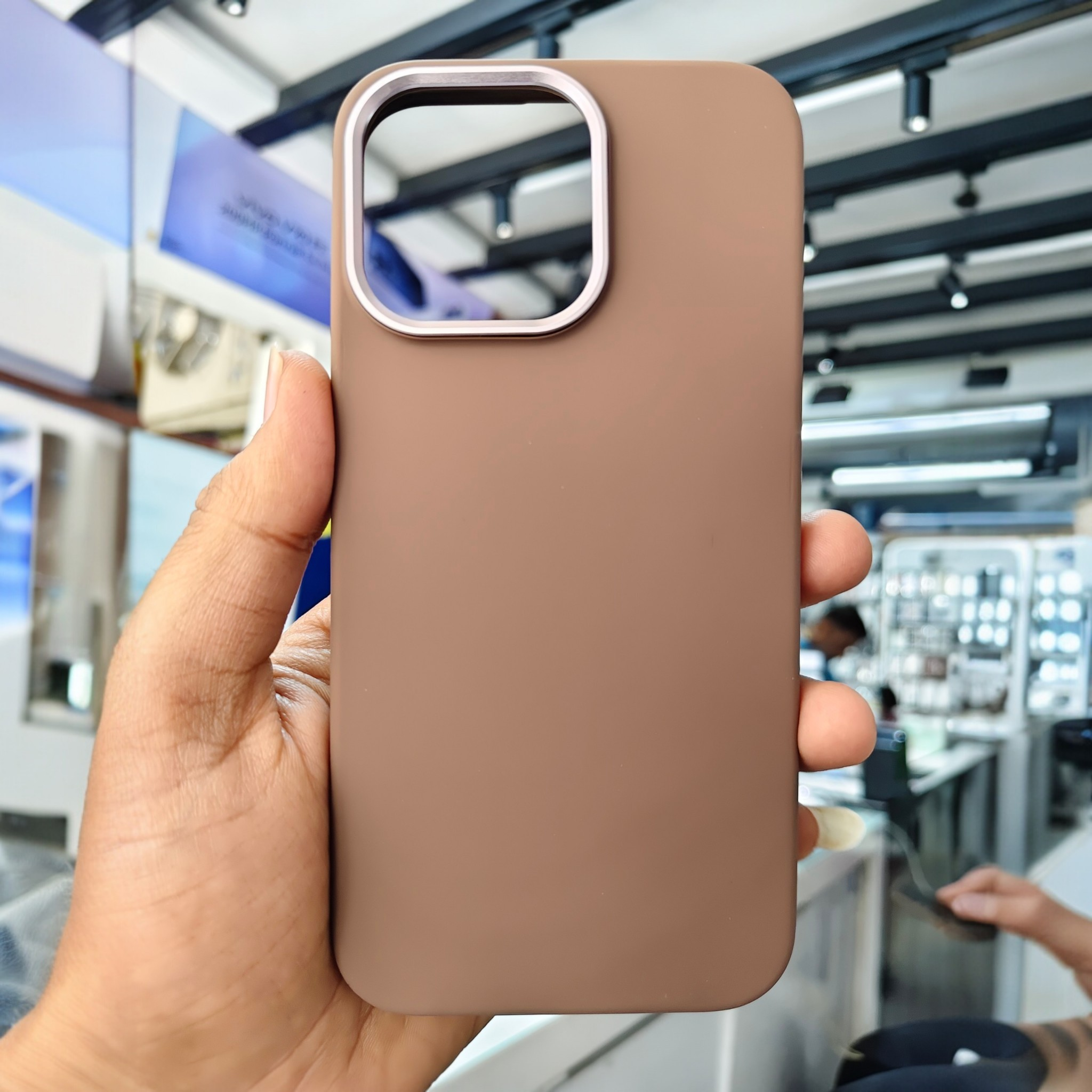 Luxury Matte Silicon Case With Metal Camera Ring Protection Tpu