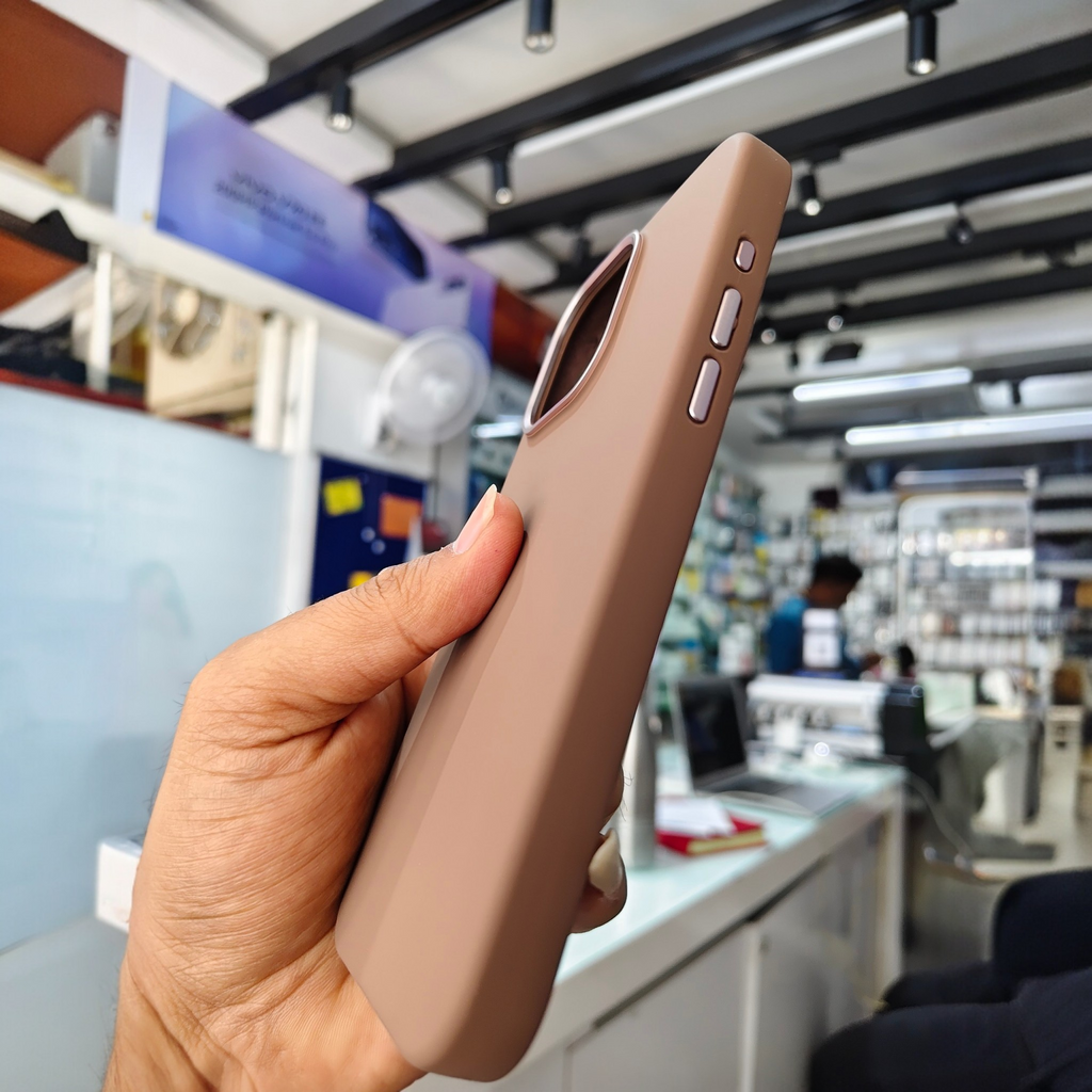 Luxury Matte Silicon Case With Metal Camera Ring Protection Tpu