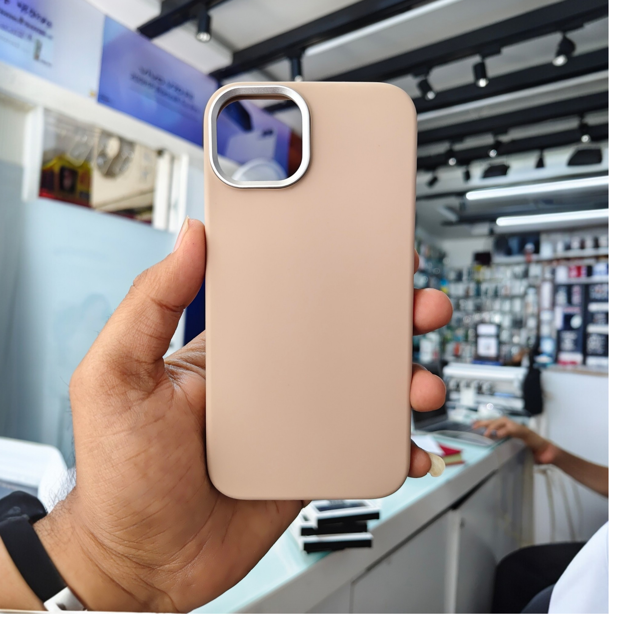 Luxury Matte Silicon Case With Metal Camera Ring Protection Tpu