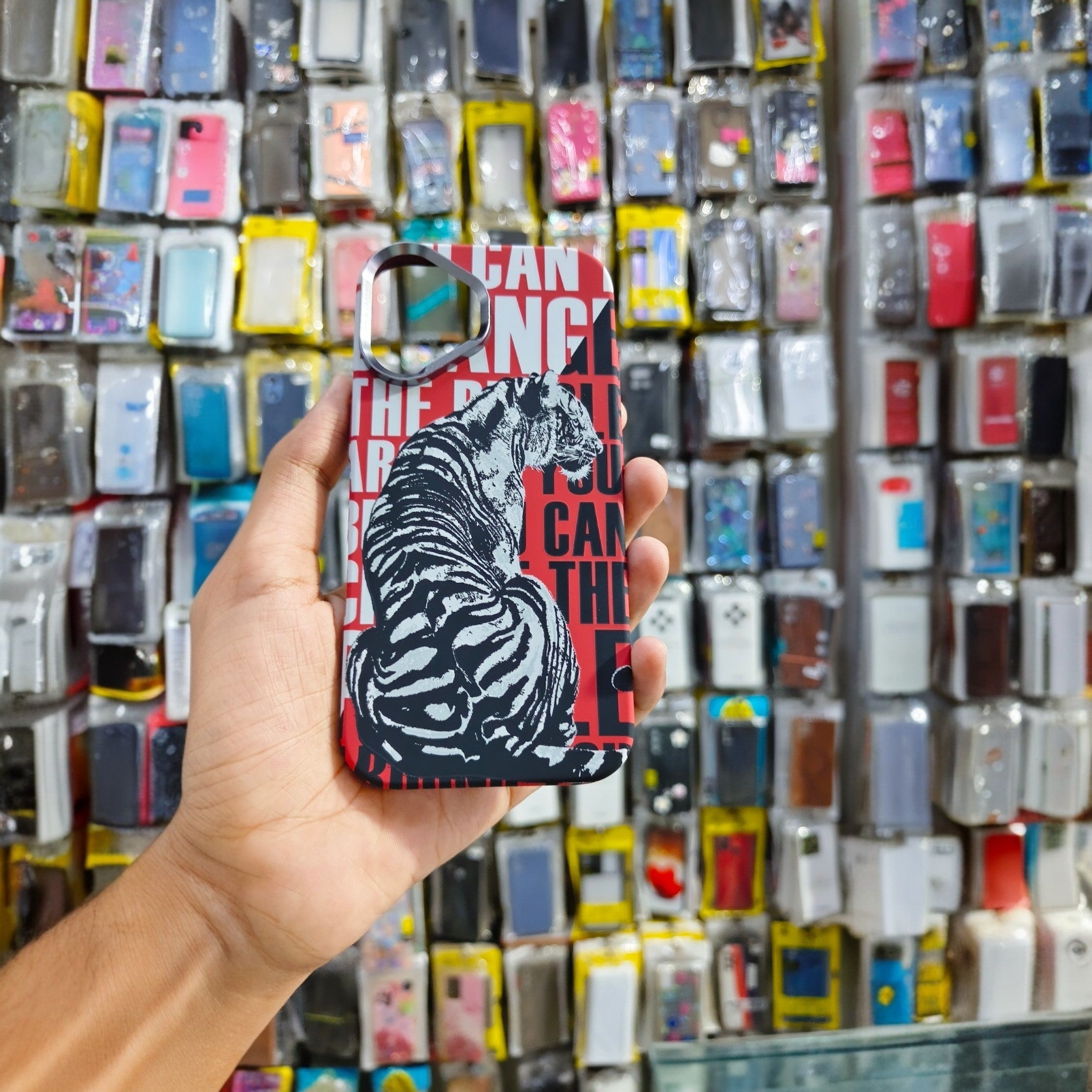 KDM Grafix Series 3D Animal Print Premium Back Cover Case with Metal Camera Ring for iPhone