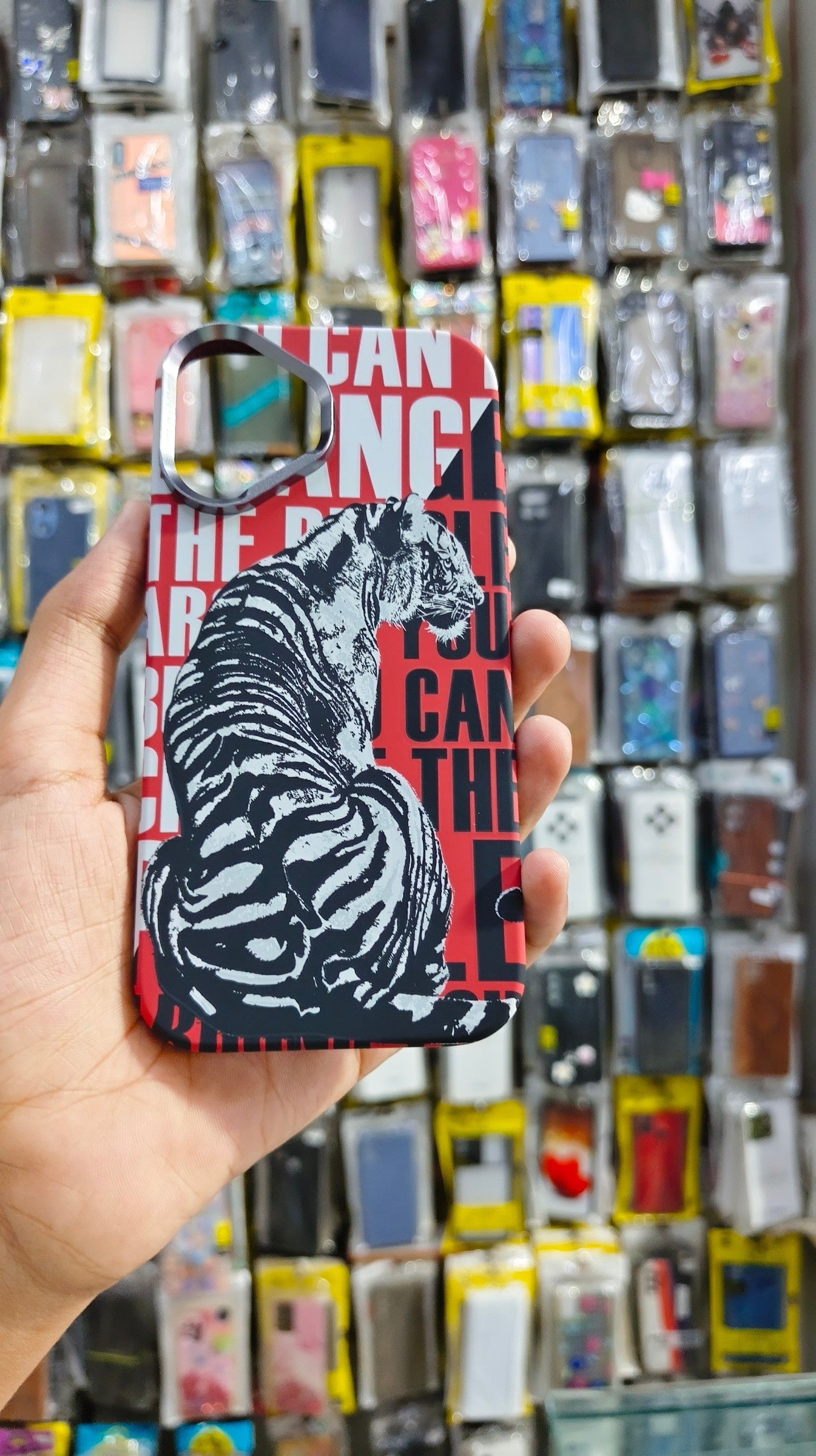 KDM Grafix Series 3D Animal Print Premium Back Cover Case with Metal Camera Ring for iPhone