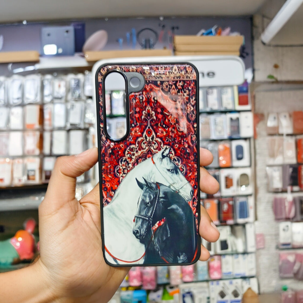 Premium Glossy Horse Art Printed Hard Back Case – Scratch Resistant| Protective Cover