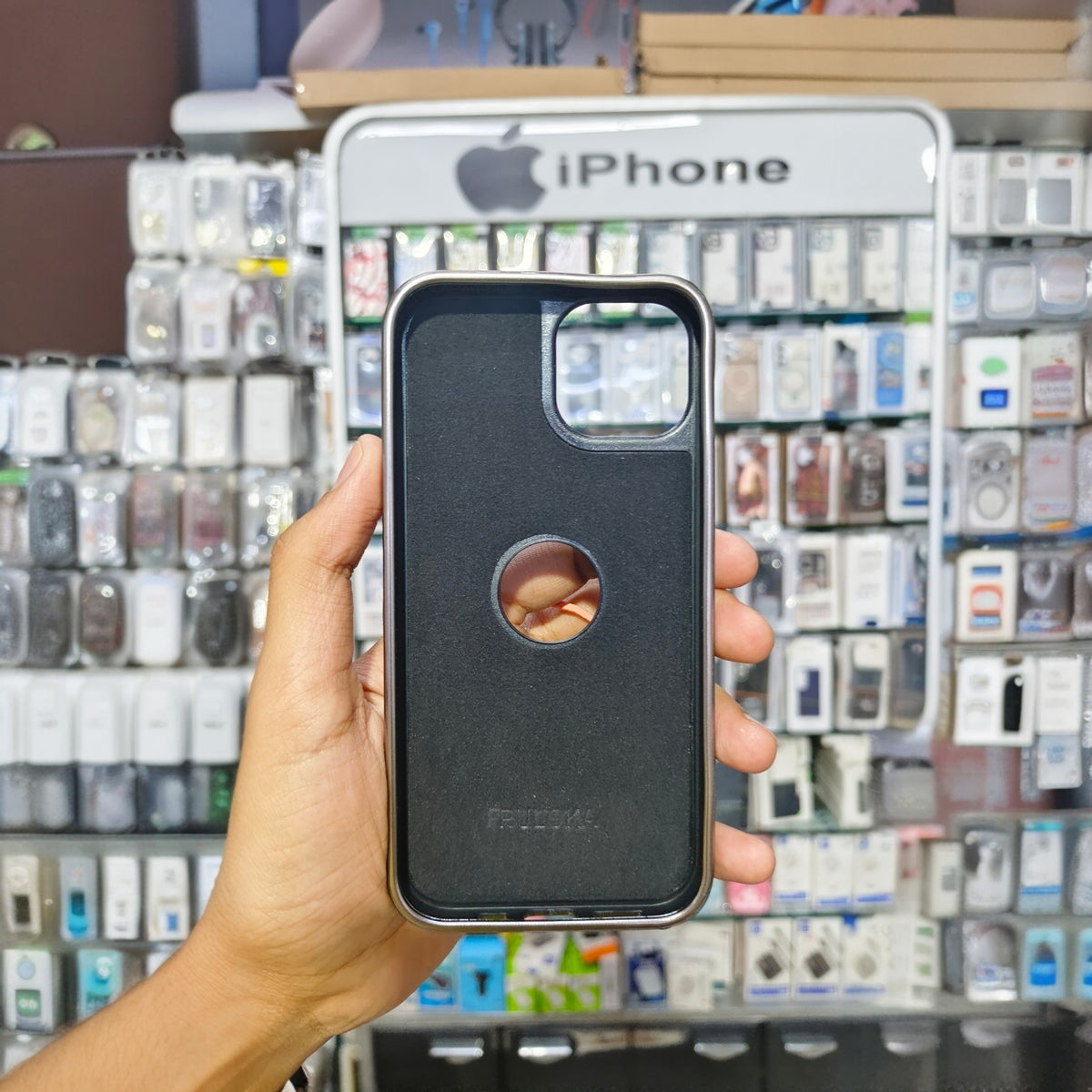 PULOKA Classic Series Premium Leather Case with Logo Display Cutout & Metal Camera Protection