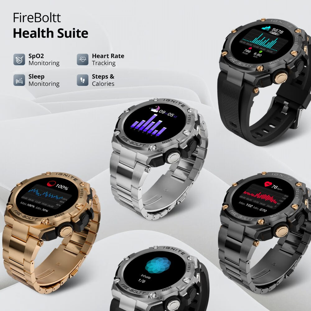 Fire-Boltt ASSAULT Smart Watch, 3.81 cm (1.5 inch) BT Calling, Round Touch Display