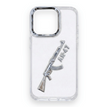 AK47 Gun Design Tranparent Mobile Cover