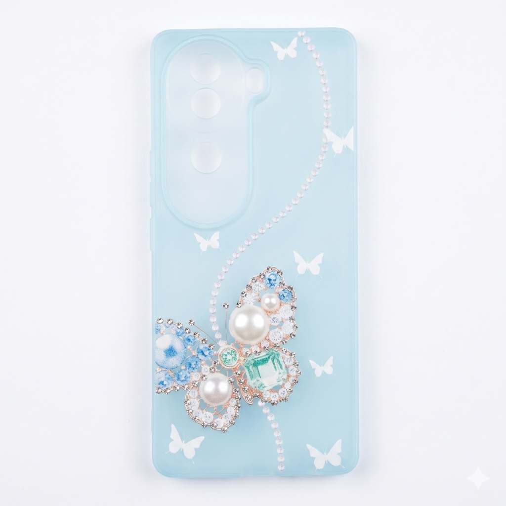 Butterfly Diamond Case Cover (Vivo)