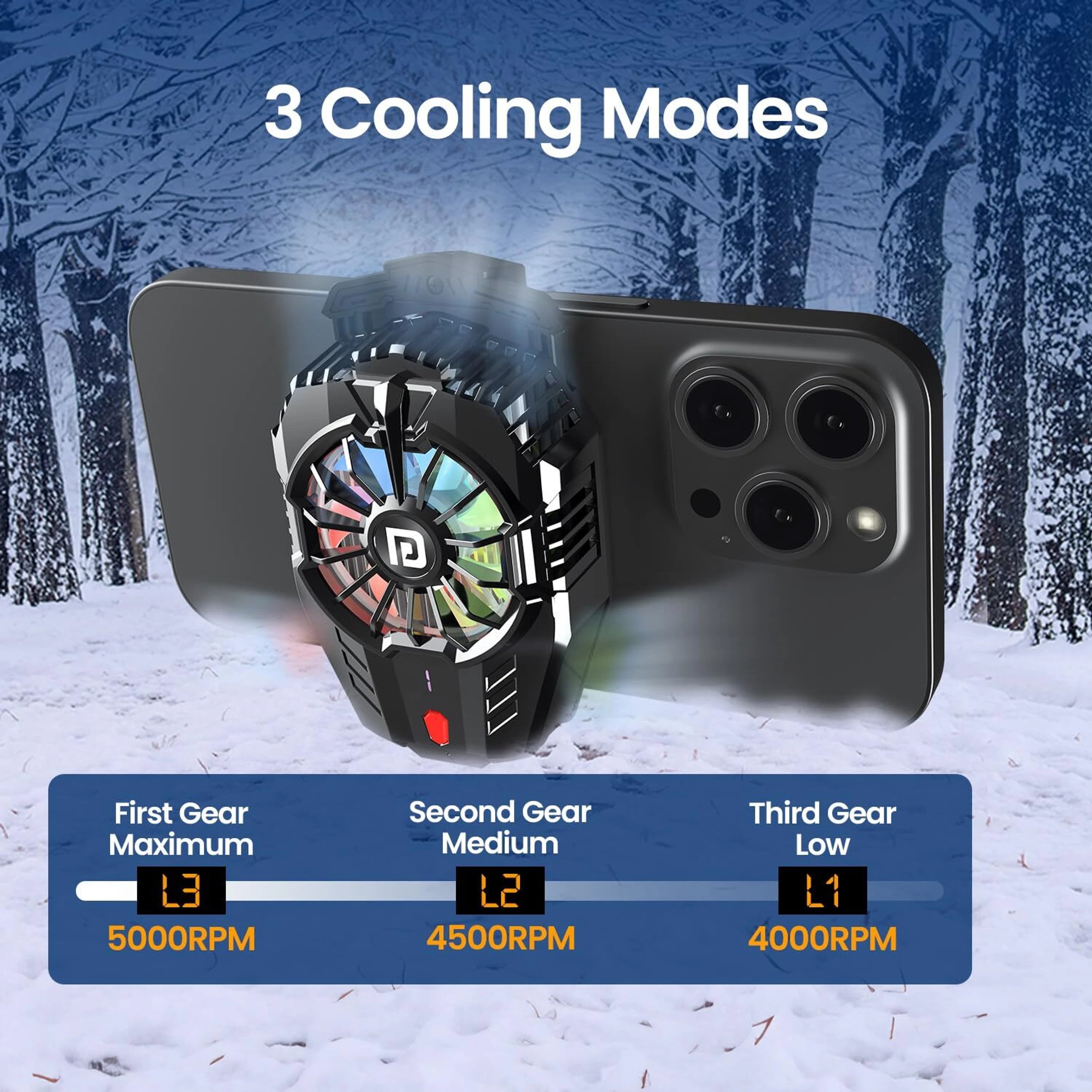 Portronics Cool Pulse Instant Mobile Cooling Fan (Black)