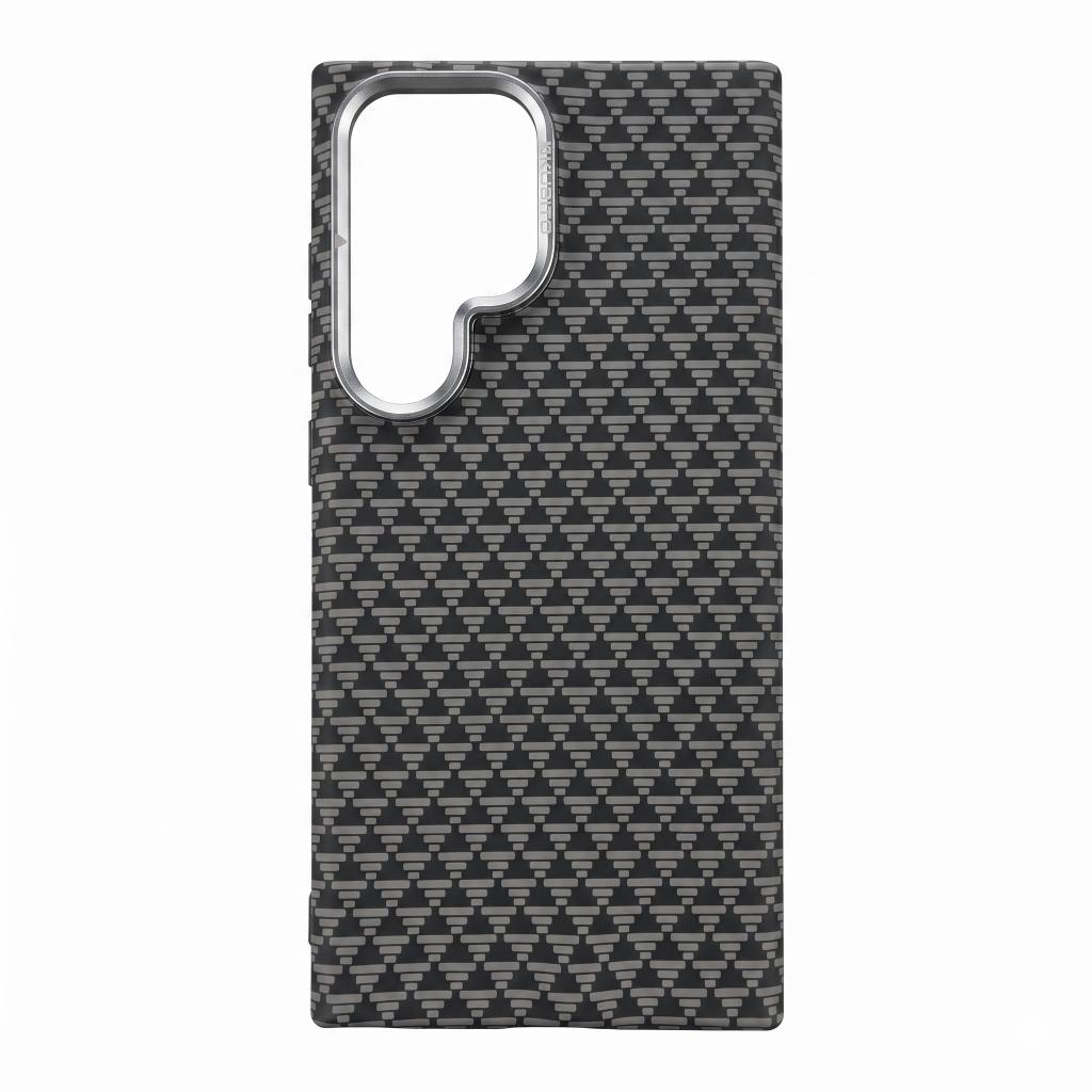 Dulero Premium Pattern Back Cover (Grey Geometric Design)