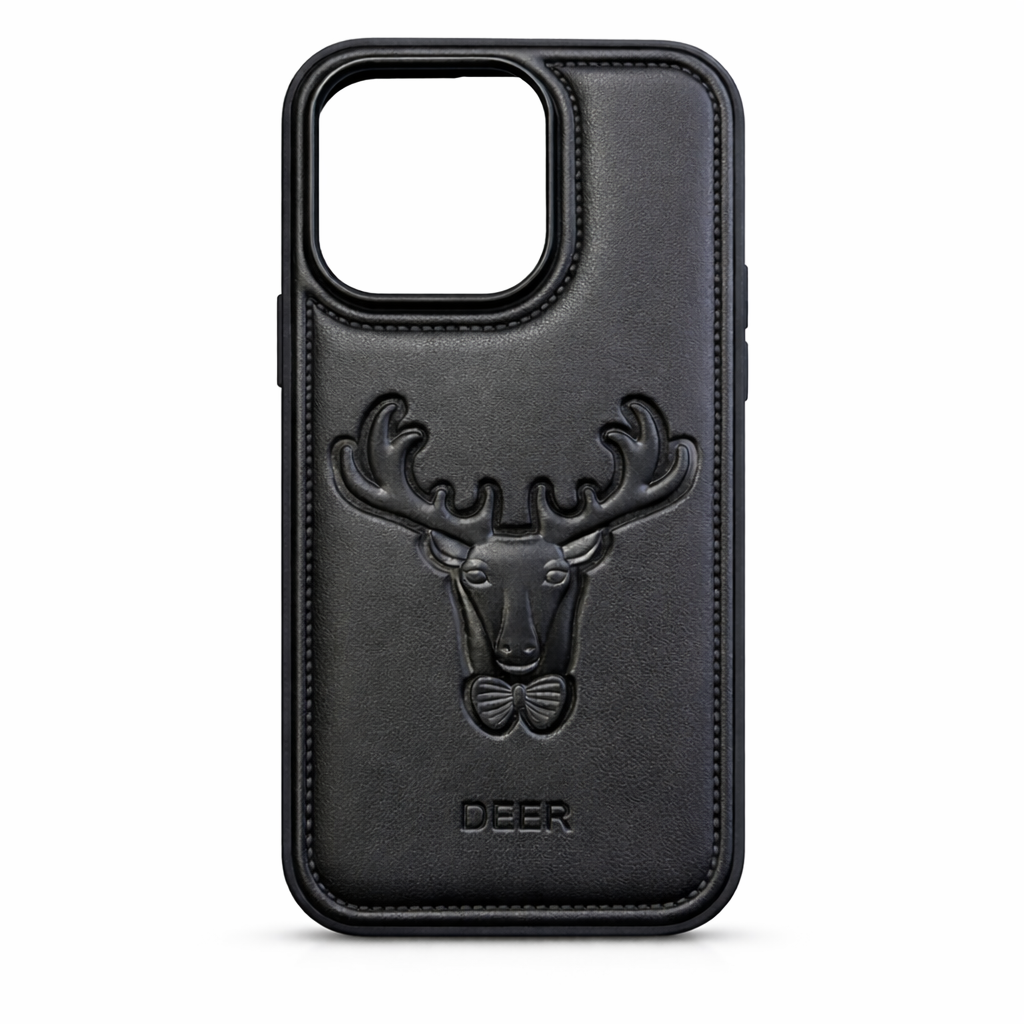 Deer Designer Leather Finish Mobile Cover