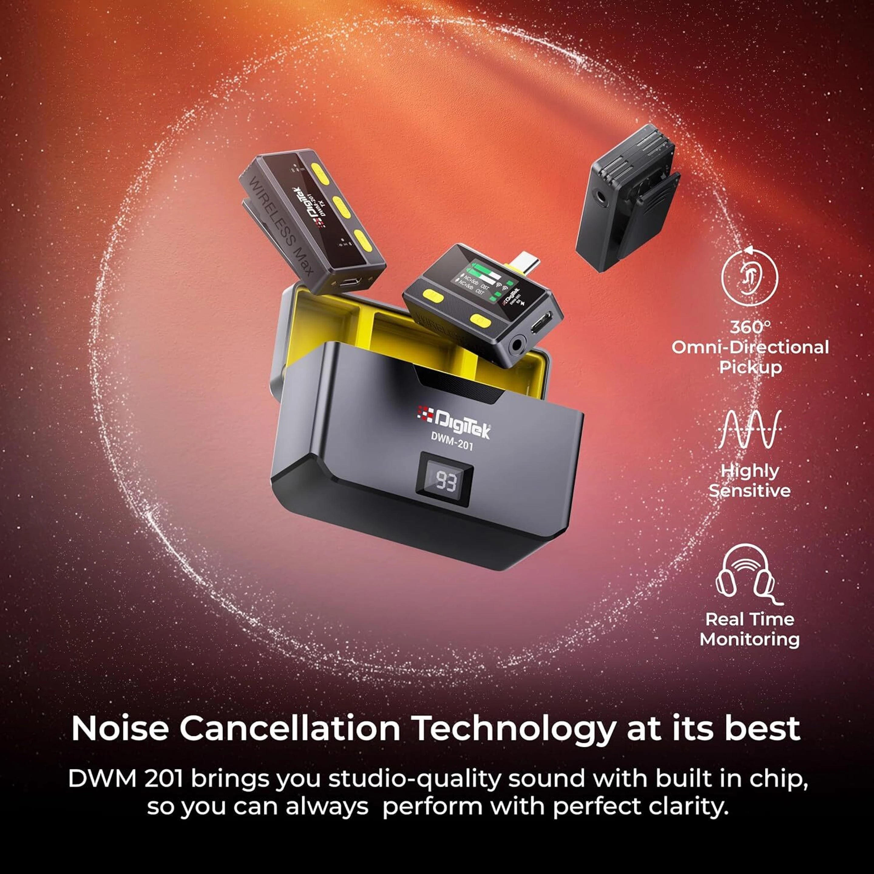 DIGITEK DWM-201 Wireless Microphone with Remote & 12 Sound Effects Microphone