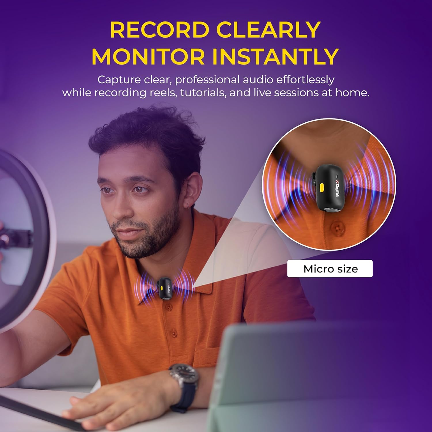 Digitek DWM 103 Mini 2-in-1 Wireless Microphone