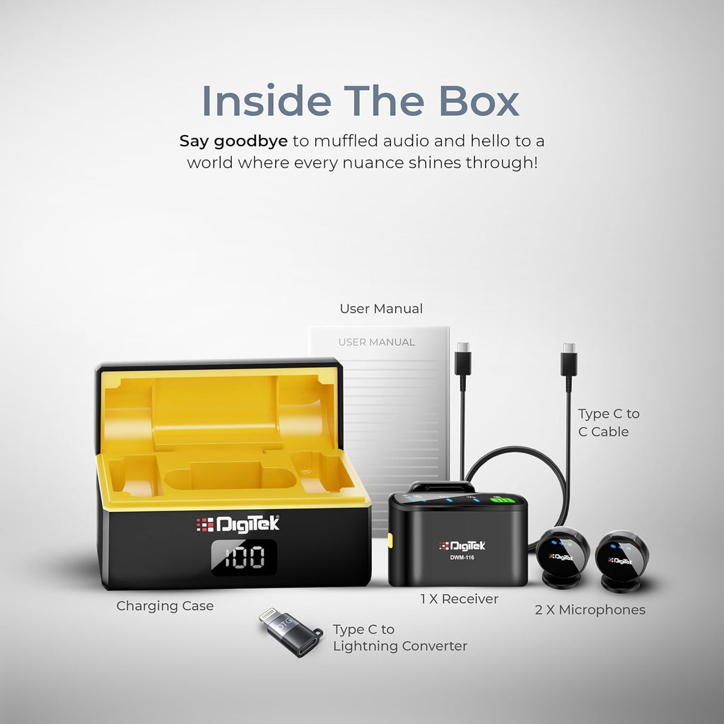 Digitek DWM-114 2-in-1 Wireless Microphone