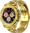 FIRE-BOLTT Blizzard Ultra Smartwatch with Bluetooth Calling (32.5mm HD Display, Water Resistant, Gold Strap)