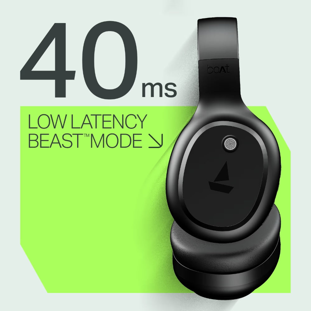 Boat Rockerz 421 Black Headphone black sabre