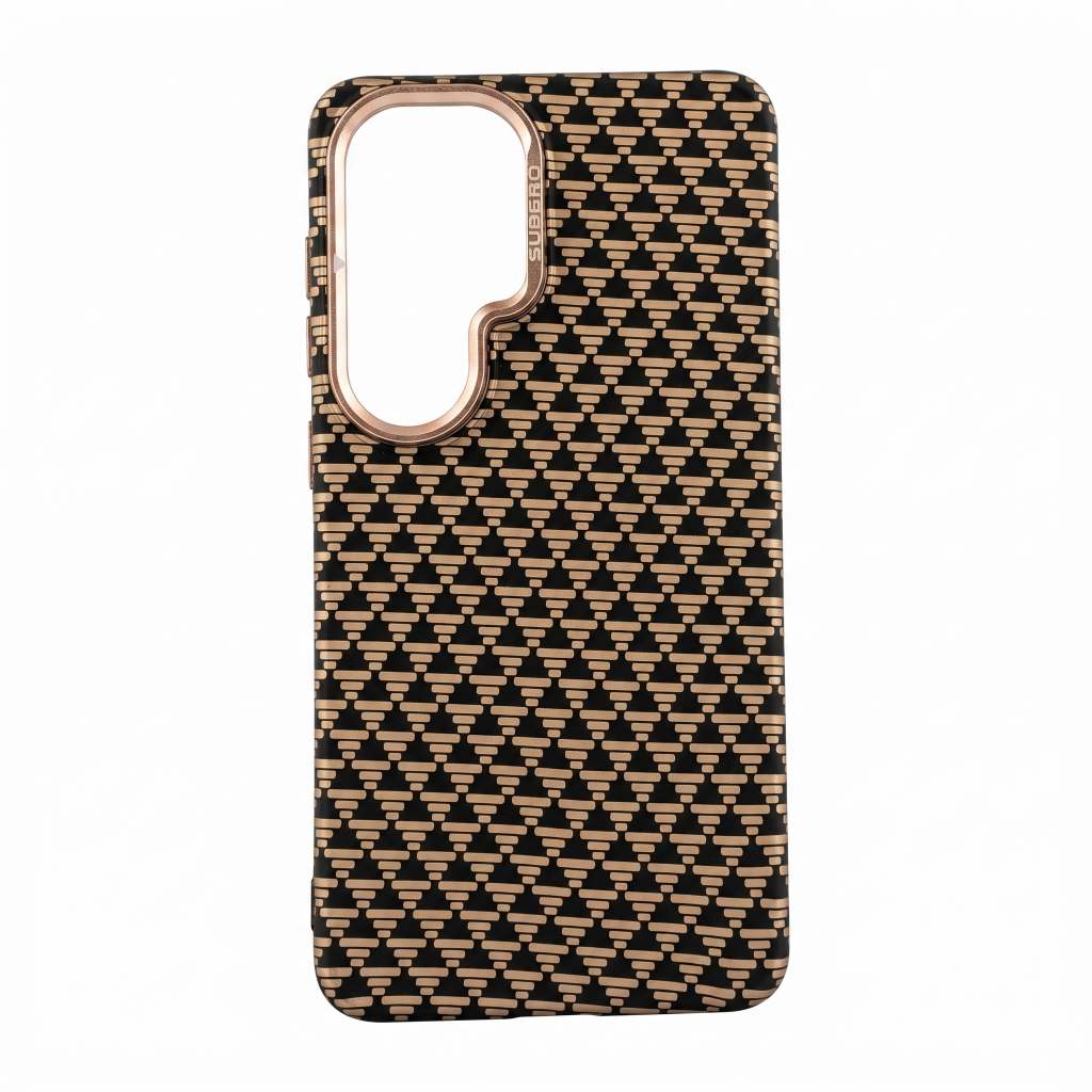Dulero Premium Pattern Back Cover (Black & Gold Design)