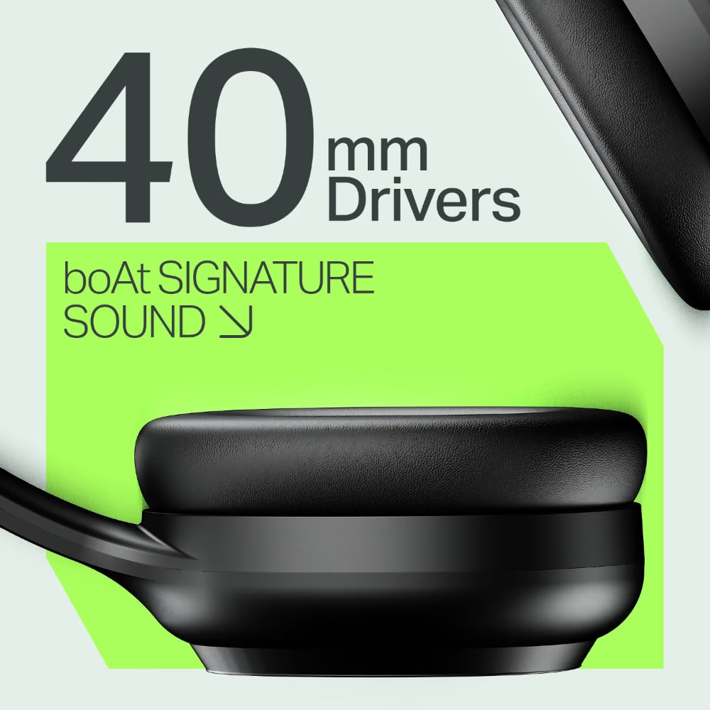 Boat Rockerz 421 Black Headphone black sabre