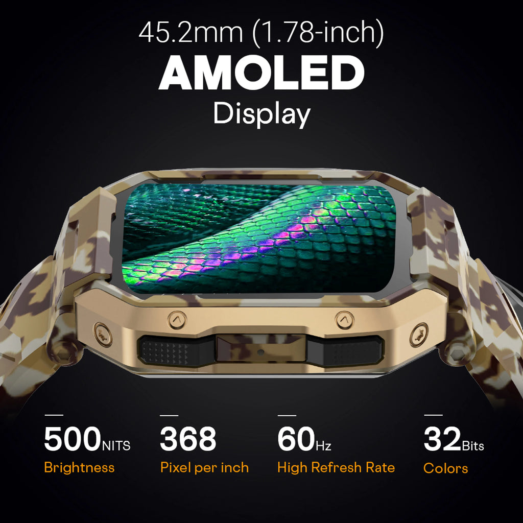 Fire-Boltt Cobra 45.2mm (1.78) AMOLED Army Grade Build