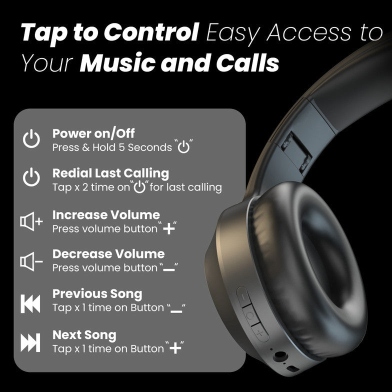 truke Newly Launched BTG 500 Over The Ear Gaming Headphone with 40mm Drivers, 10H of Playtime(Metal Black)