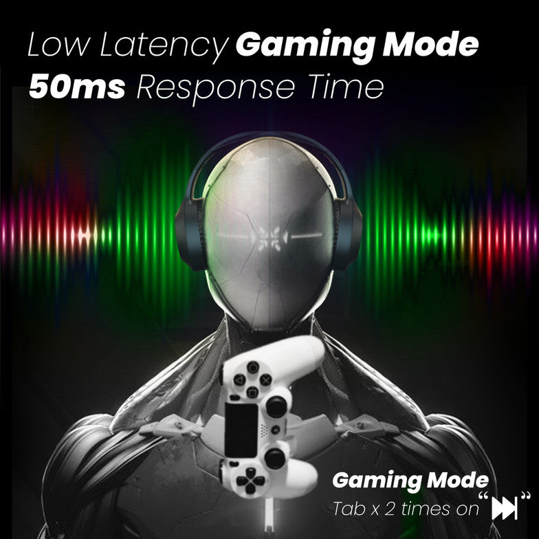 truke Newly Launched BTG 500 Over The Ear Gaming Headphone with 40mm Drivers, 10H of Playtime(Metal Black)