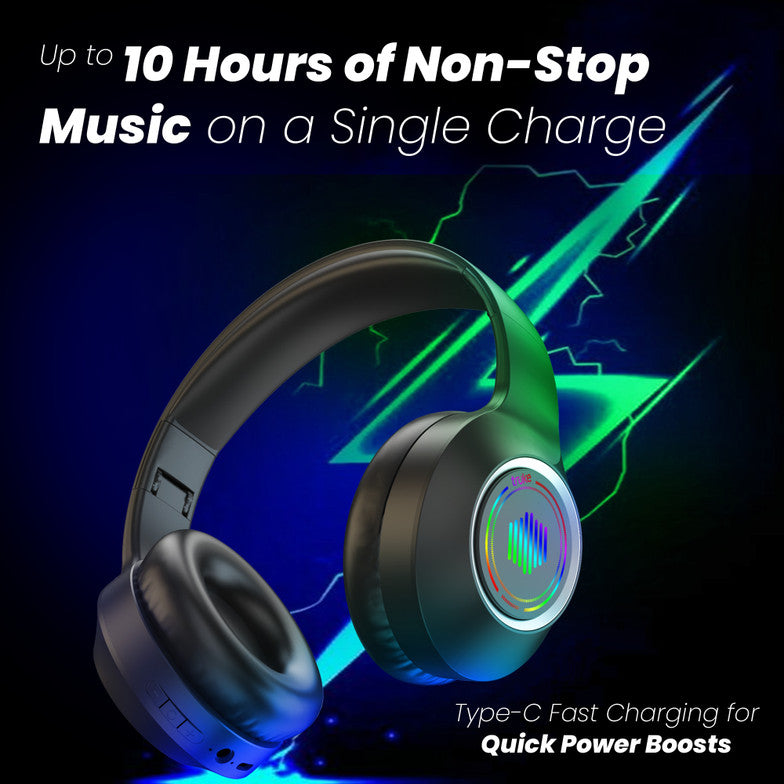 truke Newly Launched BTG 500 Over The Ear Gaming Headphone with 40mm Drivers, 10H of Playtime(Metal Black)