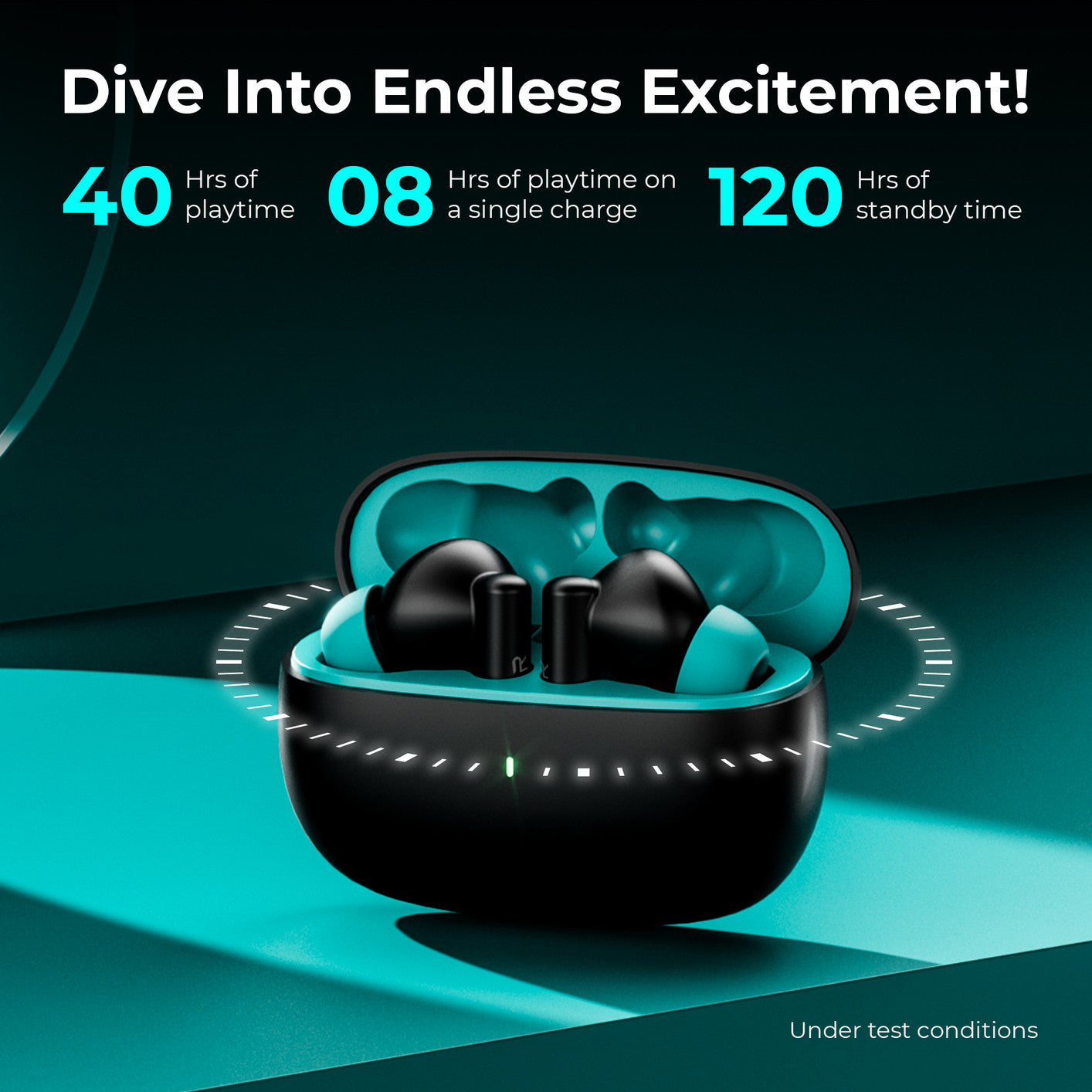 Triggr Ultrabuds N1 Neo ENC Wireless Earbuds | 40H Playback | 13mm Bass Drivers | Fast Charging | Bluetooth 5.3