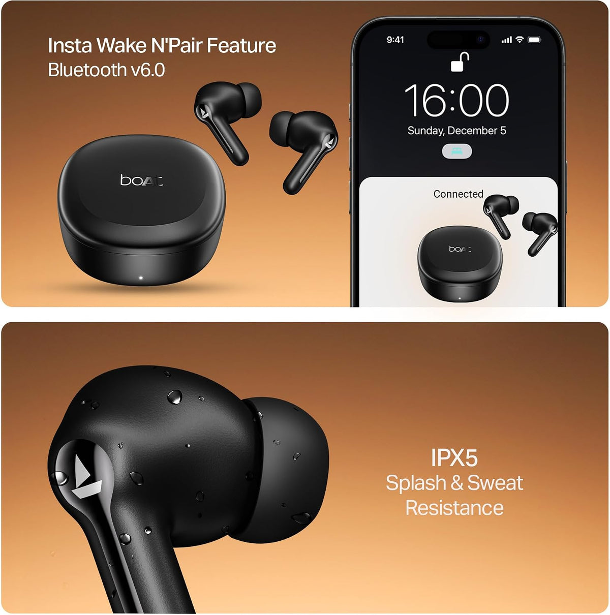 boAt Airdopes Prime 413, 4Mics ENx, 50hrs Battery, Multipoint, App Support, BT v6.0, 12mm Drivers, ASAP Charge, Bluetooth Earbuds, TWS Ear Buds Wireless Earphones with mic (Active Black)