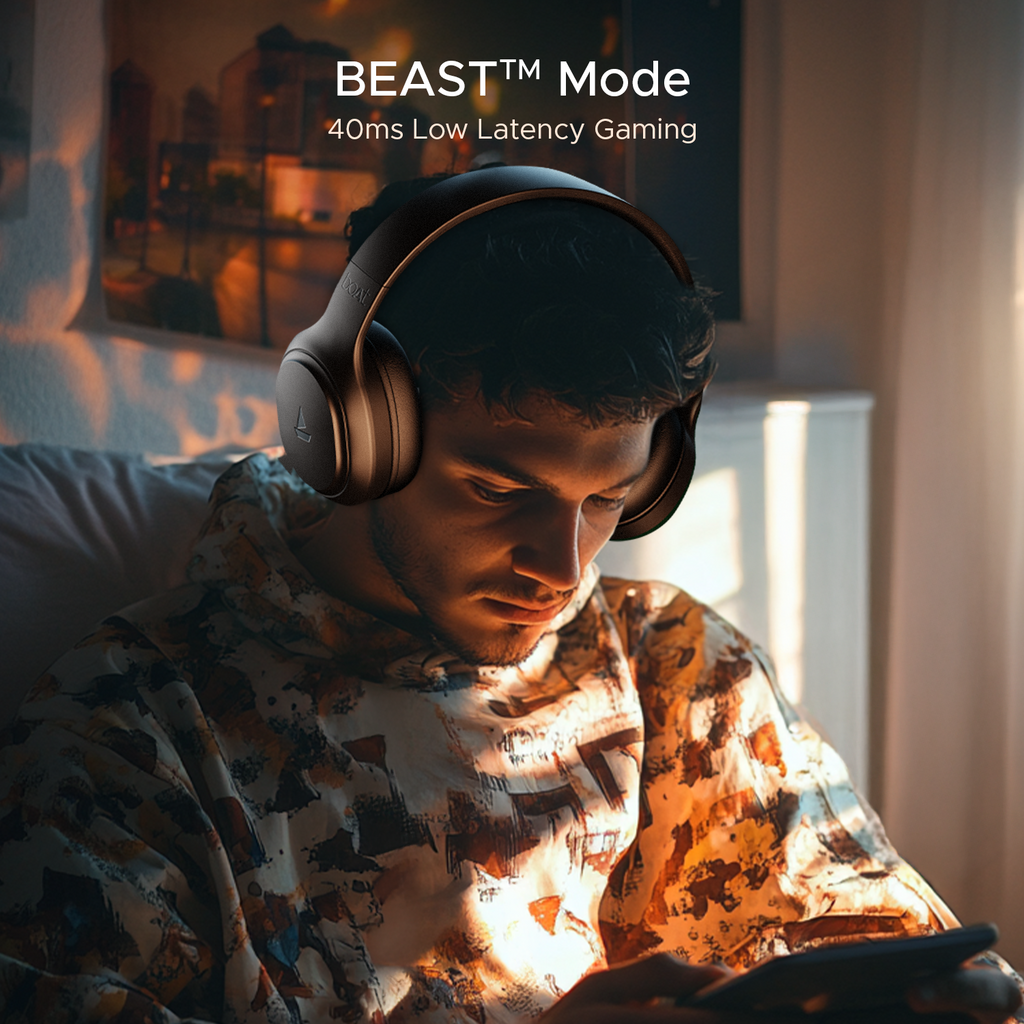boAt Rockerz 430 Wireless Bluetooth Headphones with 40H Playback, ENx™ Tech & BEAST™ Mode