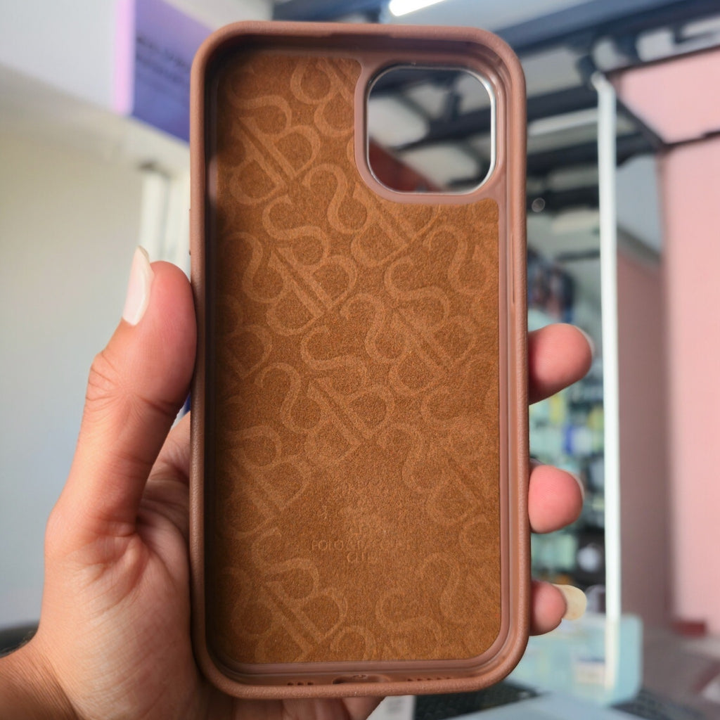 Premium Carbon Fiber Leather Texture Case  with Metal Polo Logo