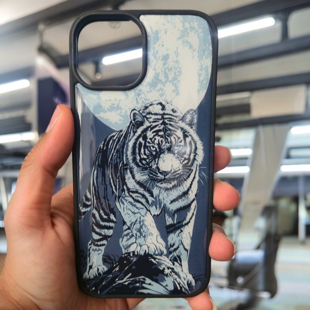White Tiger Moon Premium Glossy Case