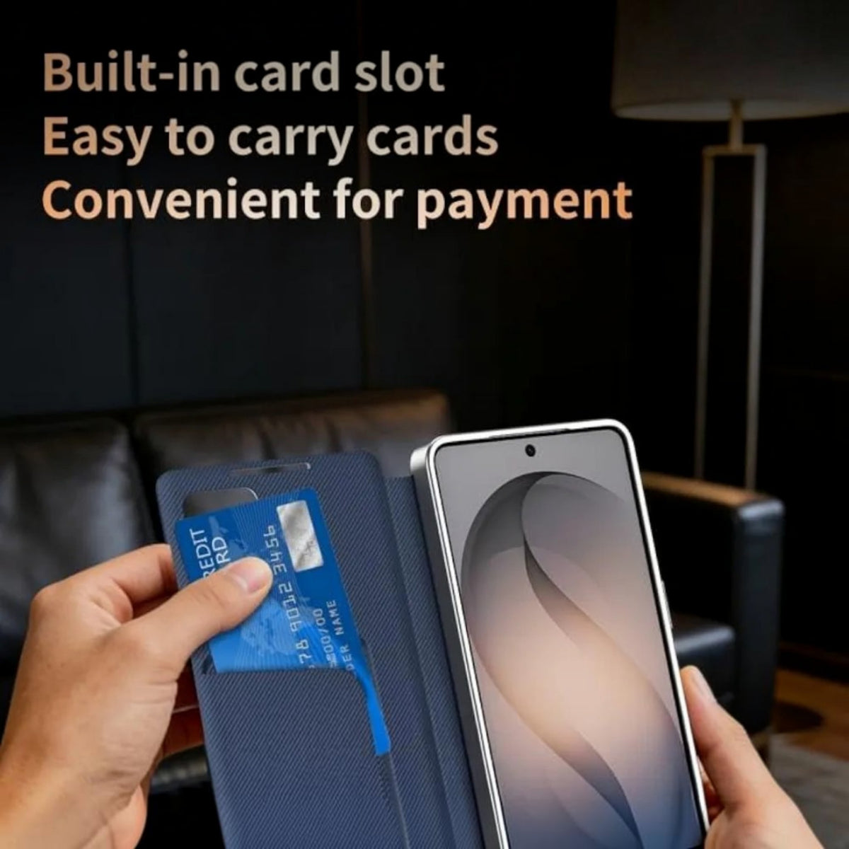 Smart View Flip Wallet Cover for Samsung Galaxy S25 Ultra & S26 Ultra