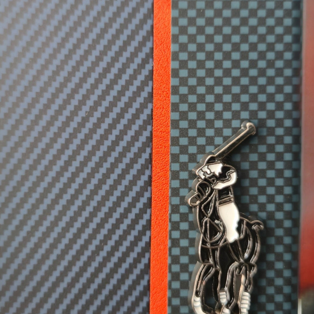Premium Carbon Fiber Leather Texture Case  with Metal Polo Logo