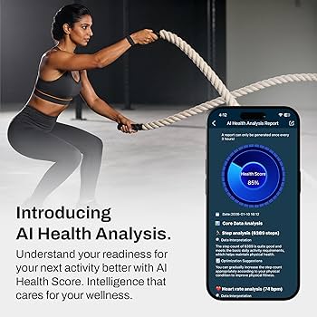 Pebble Newly Launched Qore 2 Premium Metal Fitness Band | 45 Days Battery Life, Heart Rate, SpO2, HRV & Body Temp Monitor, Sleep Tracker, AI Health Analysis, Smart Notifications (Cosmic Black)