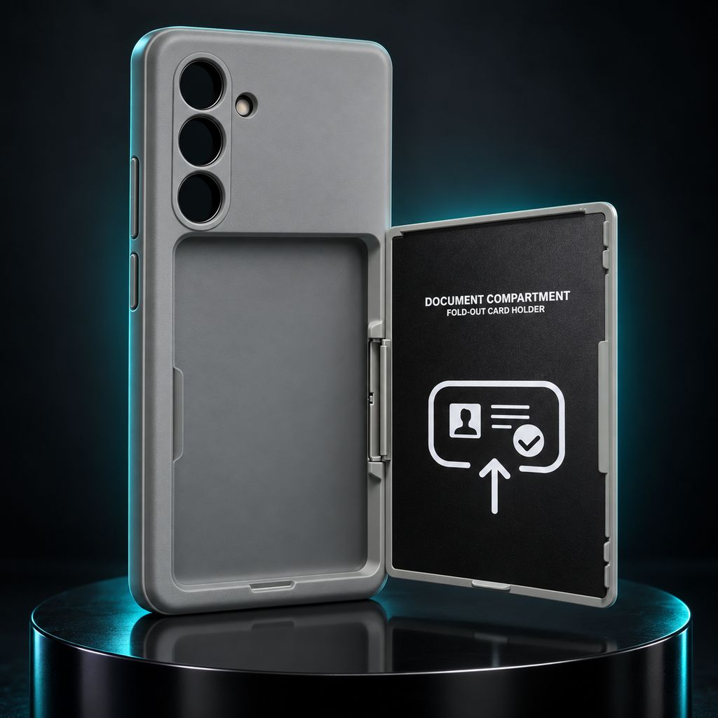Samsung Galaxy Z Fold8 Ultra Full-Cover Case with Crystal Front & Card Holder