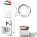 UltraProlink Snap-Z Grip|Magnetic Phone Camera Grip with Detachable Bluetooth Shutter & Zoom Control | MagSafe Compatible DSLR-Style Grip for iPhone & Android|Remote Selfie Shutter|UM1273|Wht